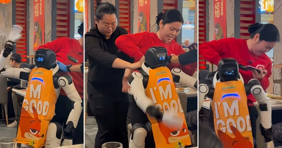 Robot Haidilao “nổi loạn” đập phá bát đĩa
