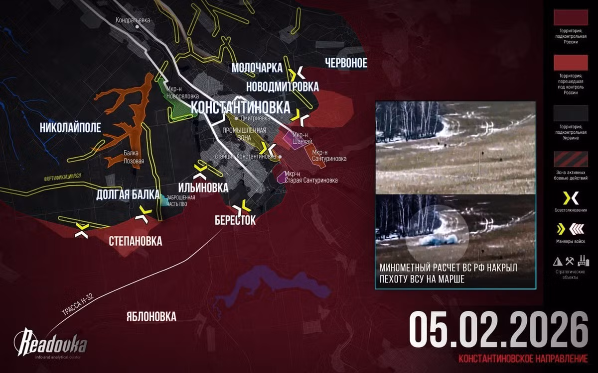 Trang Military Review cho biết, trong khi Tướng Syrsky, Tổng tư lệnh Lực lượng vũ trang Ukraine, đang nói về các cuộc phản công, tấn công của Quân đội Ukraine (AFU), trên ít nhất một phần tư chiến tuyến, thì tình hình của một lực lượng AFU khá lớn ở mặt trận Kostiantynivka, đã trở nên “vô cùng nguy kịch”.