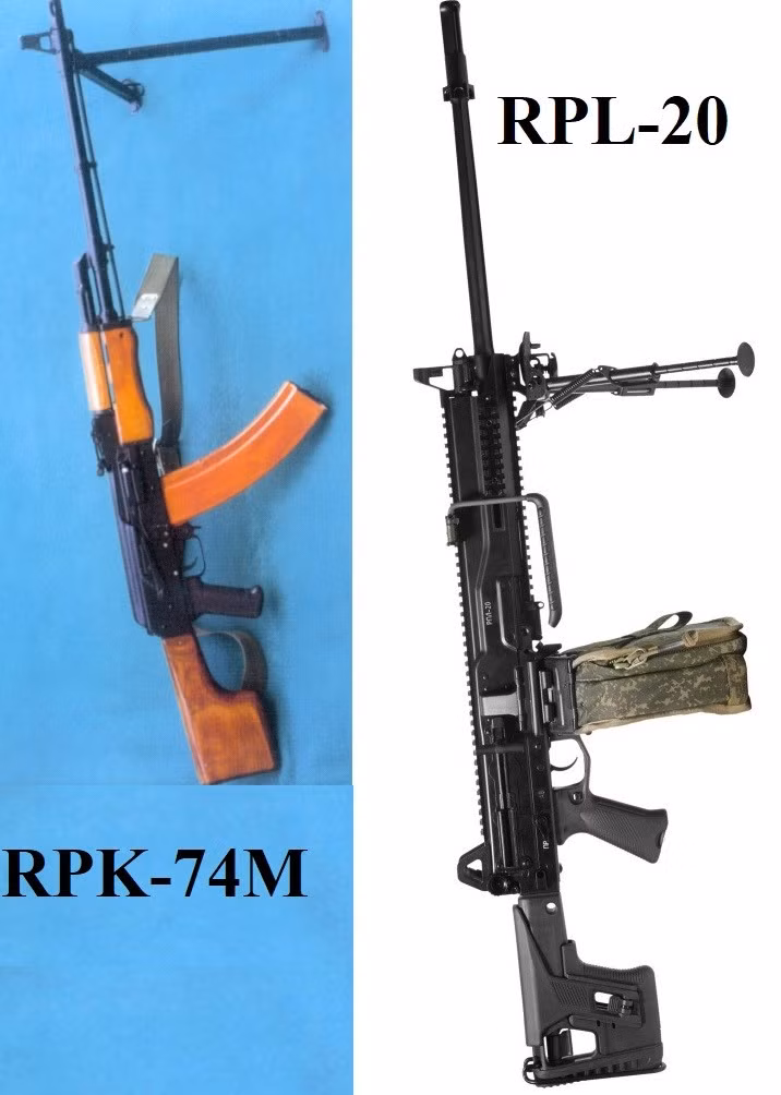 Việc phát triển súng máy RPL-20, nhằm thay thế súng máy RPK-74M, súng máy hạng nhẹ chính cấp tiểu đội bộ binh của quân đội Nga, được đưa vào sử dụng từ đầu thập niên 1970. Sau thời gian dài sử dụng, RPK-74M đã bộc lộ những hạn chế như tiếp đạn bằng hộp tiếp đạn dài 45 viên hoặc hộp tiếp đạn tròn 100 viên; nòng súng gắn cố định và không thể thay nòng nhanh trên chiến trường.