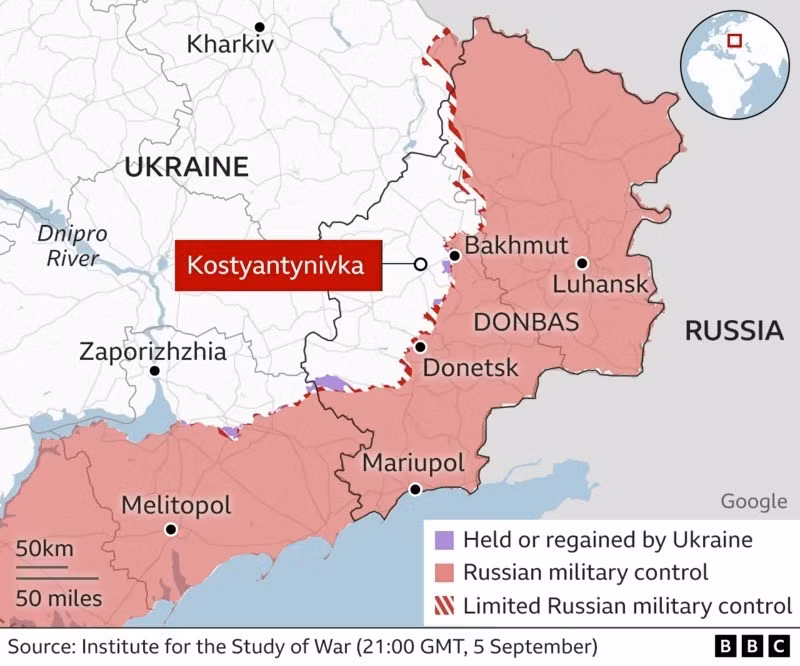 Thành phố Konstantinovka là một trong những pháo đài của quân đội Ukraine (AFU) ở Donbass; đặc biệt là sau khi Bakhmut thất thủ vào tháng 5/2023, AFU đã xây dựng nơi đây thành một trung tâm phòng thủ ở Donbass. Đây cũng là nút hậu cần, kết nối các đơn vị đồn trú của AFU ở Chasovy Yar, Pokrovsk với hai thành phố lớn còn lại của Donbass là Slavyansk và Kramatorsk.