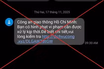 Công an Hà Nội cảnh báo tin nhắn lừa đảo thông báo 'phạt nguội' của CSGT