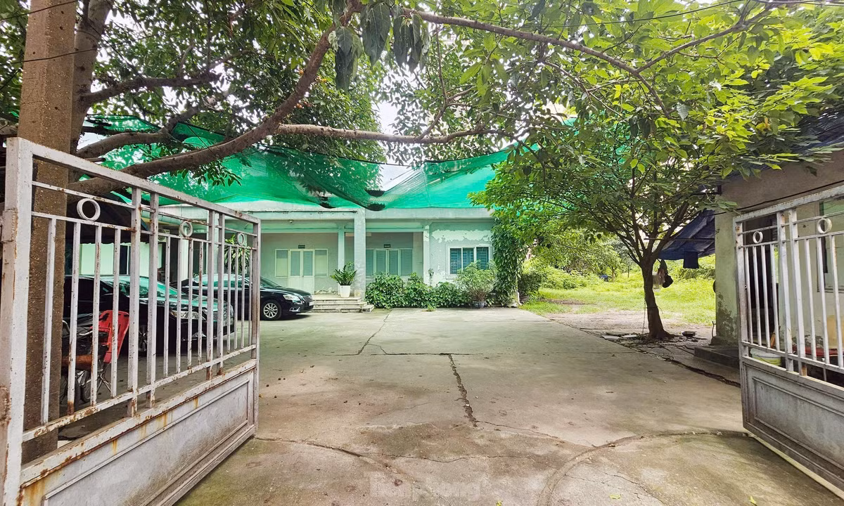 Trụ sở công ty vẫn hoạt động, có bảo vệ để trông coi khu đất dự án.