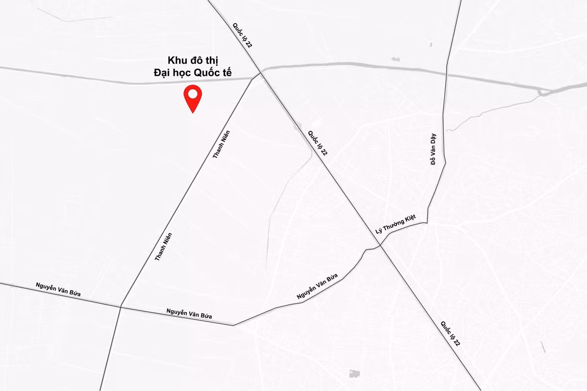 Vị trí Khu đô thị Đại học Quốc tế.