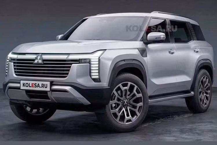 Dựa vào ảnh phác họa có thể thấy thiết kế ngoại thất của Pajero thế hệ mới mang hơi hướng hiện đại, tích hợp các chi tiết chiếu sáng kiểu pixel. Dải đèn LED ban ngày đặt cao kết nối liền mạch, logo Mitsubishi được đặt trên lưới tản nhiệt.