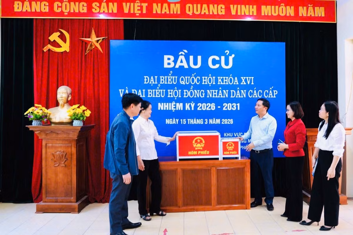 Công tác chuẩn bị bầu cử của xã Quang Minh tại 34 khu vực bầu cử đã sẵn sàng. Ảnh: Ngọc Tuấn