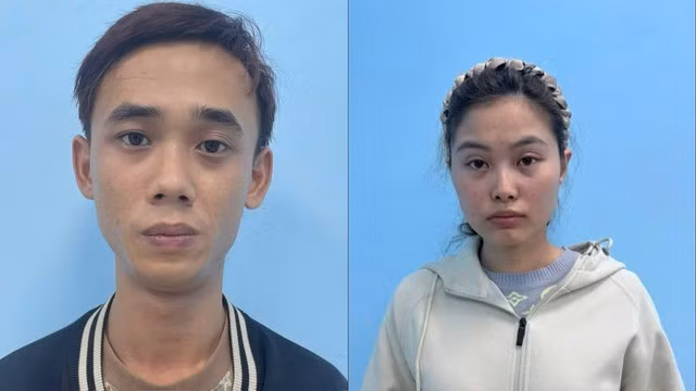 Đối tượng Nguyễn Hoài Nam và Nguyễn Thị Vọng. Ảnh: Công an TP Đà Nẵng.