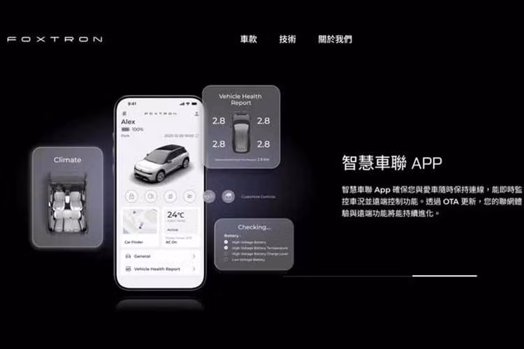 Foxtron Bria có chiều dài 4.315 mm, trục cơ sở 2.800 mm, tức tương đương các mẫu hatchback hạng C như Toyota Corolla hoặc Volkswagen Golf. Khoang hành lý đạt 320 lít. Trọng lượng xe dao động từ 1.870 đến 2.020 kg, tương đương một số mẫu SUV cỡ trung như Tesla Model Y.