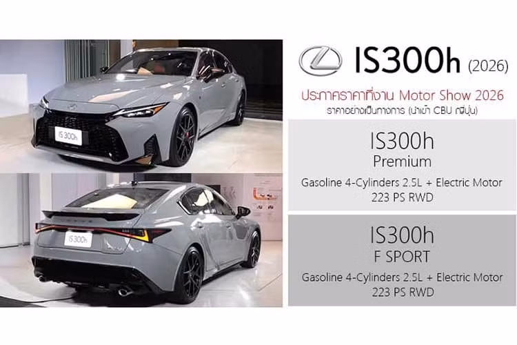 Ở từng phiên bản, Lexus cũng bổ sung nhiều trang bị đáng chú ý. Bản Luxury được nâng cấp với mâm 19 inch, màn hình lớn, camera 360 độ và các hệ thống an toàn mới. Trong khi đó, bản F Sport nổi bật với gói thiết kế thể thao, mâm 19 inch riêng, kẹp phanh đỏ, hệ thống treo thích ứng và dàn âm thanh Mark Levinson 17 loa.
