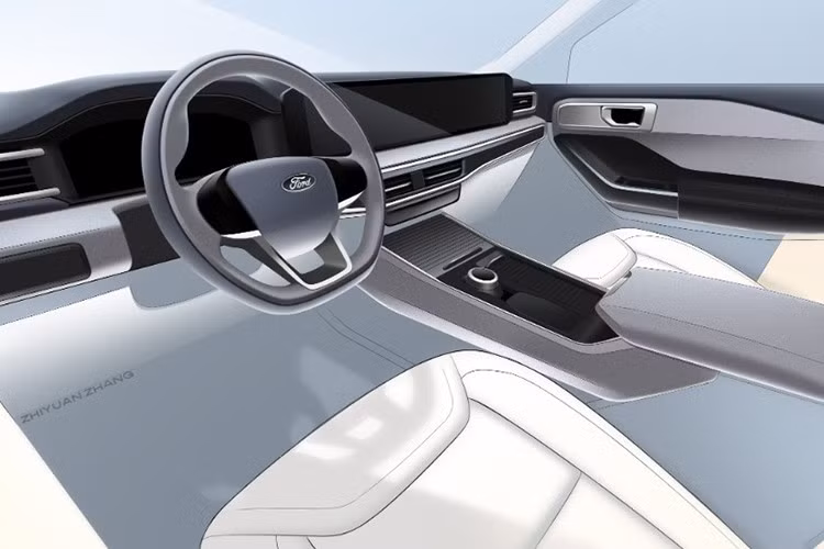 Hiện hình ảnh nội thất của Ford Explorer 2026 dành cho thị trường Trung Quốc chưa được tung ra. Tuy nhiên, sẽ không bất ngờ nếu xe chỉ được cải tiến nhẹ về mặt chất liệu và trang bị tiện nghi. Ở phiên bản hiện tại, mẫu SUV cỡ lớn này sở hữu màn hình 4K với kích thước lên đến 27 inch, trải dài trên mặt táp-lô.