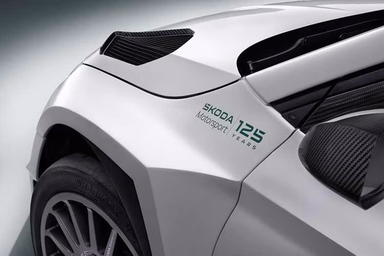 Gói kỷ niệm còn có bộ decal thiết kế “125 Years”, logo Dark Chrome độc quyền mới trên nắp capo, bảng kỷ niệm nội thất và bạt phủ xe in logo “125 Years Škoda Motorsport”.