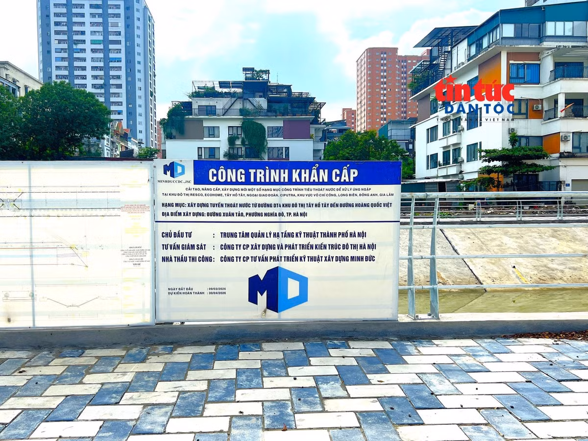 Hệ thống mương hở tiêu thoát nước trên đường Xuân Tảo cũng góp phần giảm úng ngập cho các khu đô thị Resco, Ecohome, Tây Hồ Tây, Đoàn Ngoại giao, Ciputra và khu vực đường Võ Chí Công.