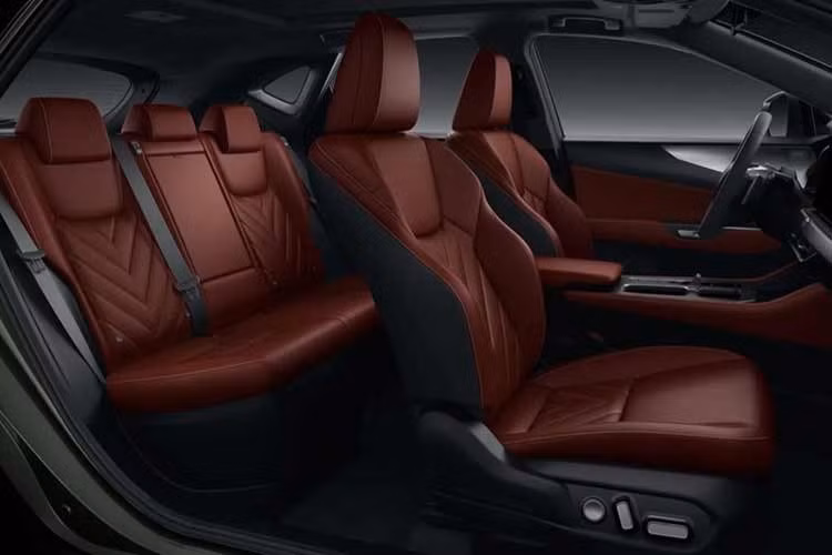 Lexus đã giới thiệu tùy chọn màu Đỏ Đất Sét mới cho chất liệu bọc ghế, cùng với ốp gỗ Sồi Nâu Đậm và ốp tre rèn được làm từ 55% vật liệu sinh học. Các mẫu xe cao cấp được trang bị hệ thống Lexus Sensory Concierge, giúp đồng bộ hóa ánh sáng nội thất, kiểu hiển thị trên màn hình, điều hòa không khí, sưởi ấm ghế và hương thơm cabin tùy chỉnh ở ba chế độ – Truyền cảm hứng, Rạng rỡ và Hồi sinh.