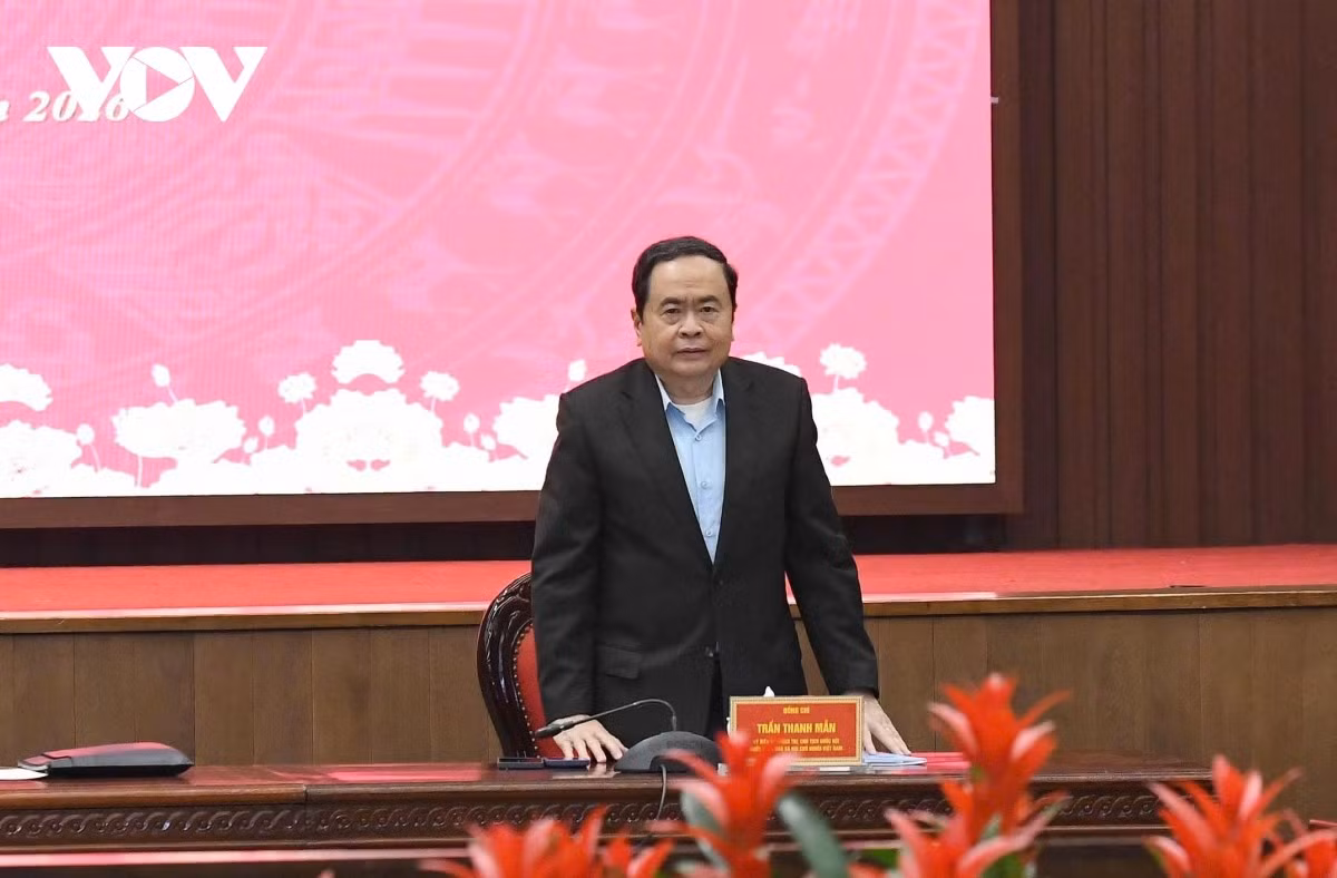Chủ tịch Quốc hội Trần Thanh Mẫn tại buổi làm việc