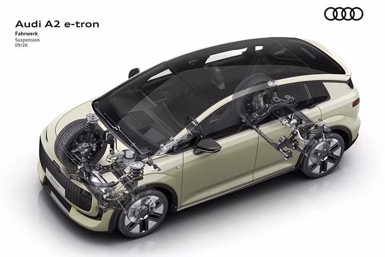 Công suất sạc nhanh DC tối đa đạt 183 kW trên các phiên bản dùng pin lớn, nhưng thời gian sạc từ 10-80% vẫn lên tới 29 phút, một con số không mấy ấn tượng. Hai bộ pin nhỏ hơn có công suất sạc yếu hơn, chỉ 100 kW, nhưng nhờ dung lượng thấp nên thời gian sạc đầy được rút xuống còn 24 phút. Giống những mẫu xe điện Volkswagen sử dụng nền tảng MEB khác, A2 e-tron cũng hỗ trợ sạc hai chiều.