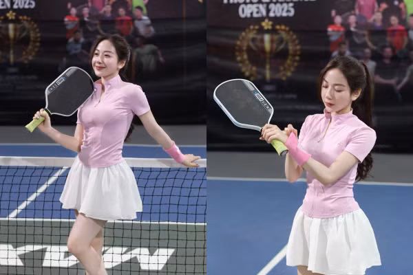 Những bức ảnh trên sân pickleball của Như Quỳnh chẳng cần diện đồ hở câu view, bài đăng lập tức có đến hàng nghìn lượt tương tác. Cư dân mạng "hào phóng" gọi cô là "Hoa khôi sân pick" bởi thần thái tươi tắn, vui vẻ của gái xinh.
