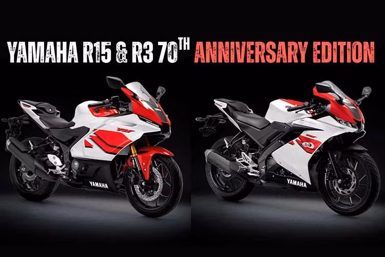 Không tập trung vào nâng cấp sức mạnh, bộ đôi Yamaha R15 và R3 đặc biệt kỷ niệm 70 năm này được phát triển như lời tri ân dành cho di sản đua xe lâu đời của Yamaha, tái hiện phong cách thiết kế từng xuất hiện trên những chiếc xe đua Grand Prix của hãng trong thập niên 1960-1970. Điểm nhấn đáng chú ý nhất nằm ở phối màu trắng - đỏ hoàn toàn mới.