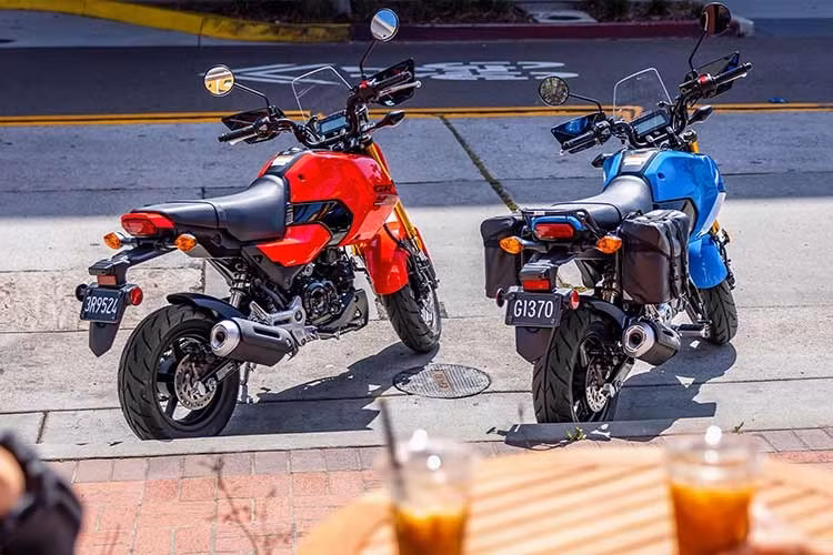 Sức mạnh của Honda Grom 2026 đến từ khối động cơ xy lanh đơn dung tích 123cc, làm mát bằng không khí. Động cơ này sản sinh công suất tối đa 10 mã lực tại 7.250 vòng/phút và mô-men xoắn cực đại 11 Nm tại 6.000 vòng/phút. Dù thông số không lớn, nhưng ưu điểm nằm ở độ bền bỉ, khả năng vận hành ổn định và mức tiêu hao nhiên liệu thấp, phù hợp với mục đích sử dụng hàng ngày.