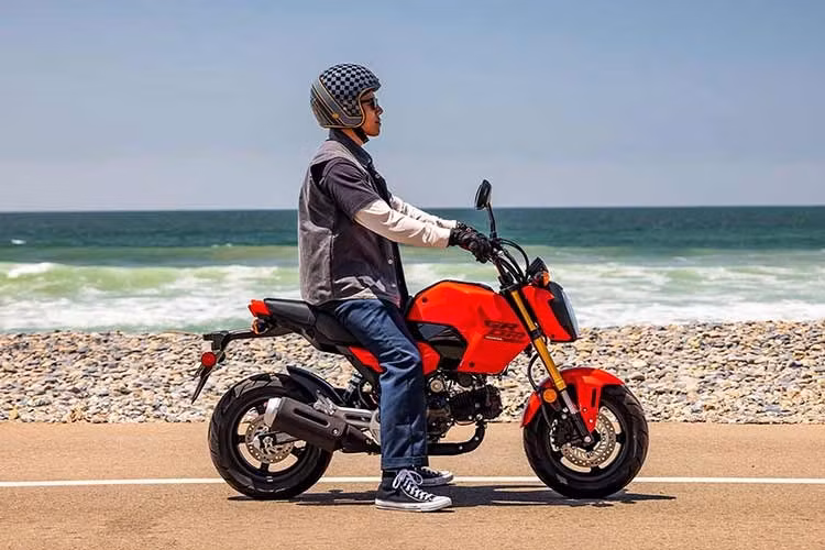 Về thiết kế tổng thể, Honda Grom 2026 vẫn duy trì triết lý quen thuộc với kiểu dáng nhỏ gọn, thân xe gọn gàng và các đường nét sắc sảo mang tính hiện đại. Hệ thống đèn chiếu sáng tiếp tục sử dụng công nghệ LED với đèn pha hai tầng tạo hình nhận diện đặc trưng ở phần đầu xe.
