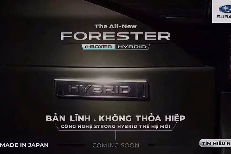 Mới đây, trên fanpage chính thức, Subaru đã đăng đoạn video ngắn hé lộ việc Forester e-Boxer Hybrid 2026 chuẩn bị ra mắt thị trường Việt Nam. Đoạn video này đi kèm 2 thông điệp "Made in Japan" (sản xuất tại Nhật Bản) và "Coming soon" (sắp ra mắt).