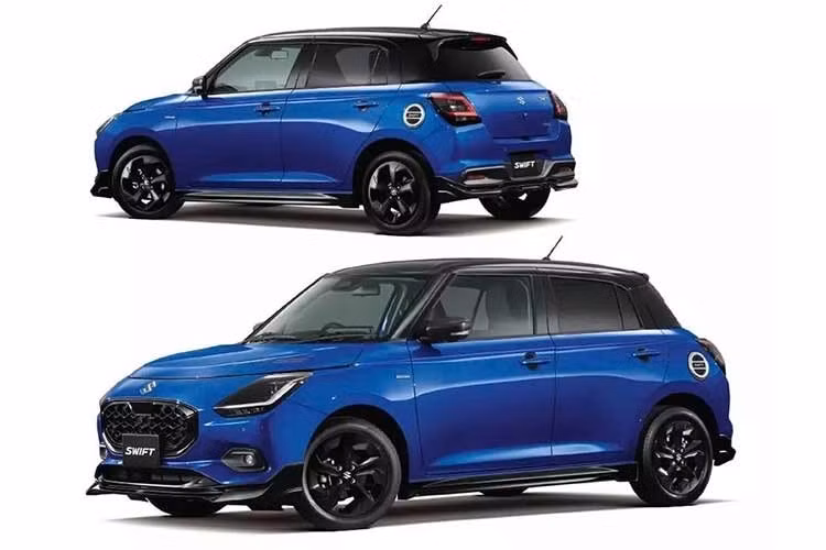 Mới đây, Suzuki đã hồi sinh cái tên Swift Sport tại thị trường Nhật Bản theo một cách khác, đó là gói phụ kiện thân xe chính hãng mà khách hàng có thể đặt mua ngay tại đại lý. Gói trang bị này từng được hé lộ thông qua mẫu xe ý tưởng Suzuki Swift Aero Concept vào hồi tháng 4/2026. Đây vốn là mẫu xe nối tiếp của Suzuki Swift Champions Concept được giới thiệu vào tháng 1/2025.