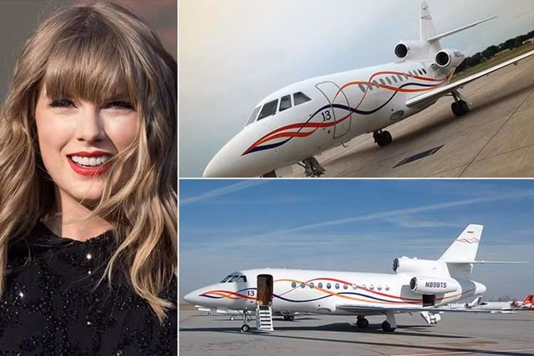 Taylor Swift, đang là một trong số những nữ ca sĩ nổi tiếng nhất thế giới, cô đã thực hiện tour diễn Eras Tour - một trong những chuyến lưu diễn lớn nhất mọi thời đại. Chiếc máy bay Dassault Falcon 900 đã đồng hành cùng cô trong suốt hành trình lưu diễn tại Mỹ, giúp cô di chuyển giữa các điểm dừng chân một cách thuận tiện.