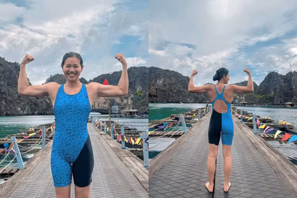 Hình ảnh này khác hẳn với phong thái ngọt ngào mà Ánh Viên xây dựng thời gian qua.