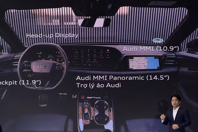 Audi A6 2026 sử dụng động cơ xăng 2.0L TFSI, công suất 196 mã lực, mô-men xoắn 340 Nm, khả năng tăng tốc từ 0-100 km/h trong 8,2 giây và tốc độ tối đa đạt 244 km/h. Xe được tích hợp hệ thống Audi drive select với 4 chế độ lái, giúp người dùng tùy chỉnh phong cách vận hành linh hoạt.