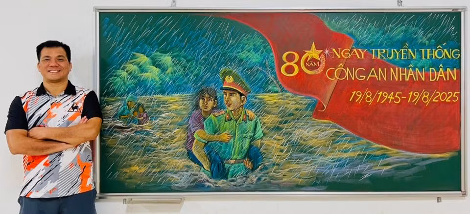 Ngoài những bức tranh trên, thầy Hạnh từng vẽ khoảng 500 tác phẩm khác về các câu chuyện, sự kiện, theo dòng chảy thời sự. Ảnh sử dụng trong bài: Facebook nhân vật.