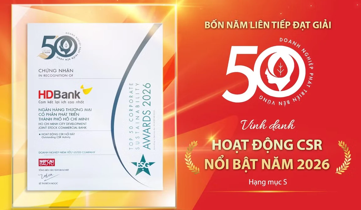 [SPONSORED - SPOTLIGHT]HDBank: Tăng trưởng ấn tượng song hành cùng trách nhiệm cộng đồng
