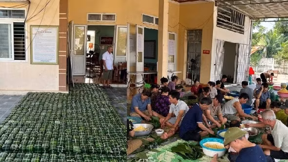 Thôn Xuân Lai gói gần 2.000 bánh chưng cho trẻ vui Trung thu