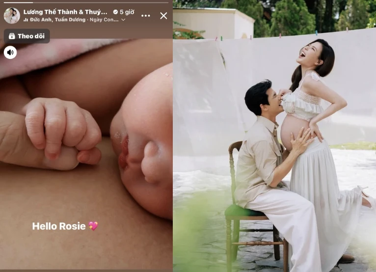 [GALLERY] Lương Thế Thành - Thúy Diễm đón con gái thứ hai
