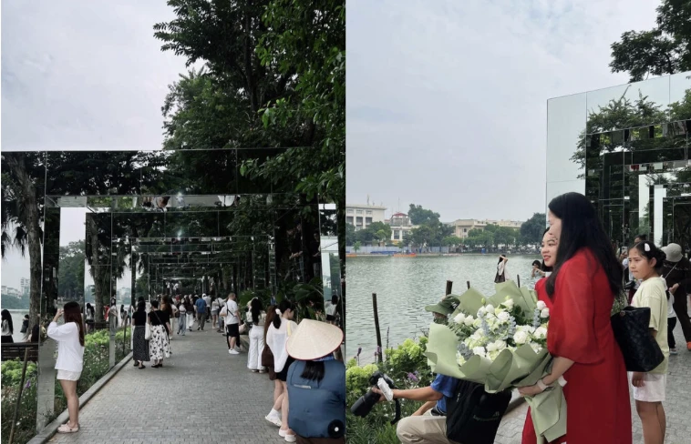 [GALLERY] Không gian nghệ thuật mới bên hồ Gươm hút khách cuối tuần
