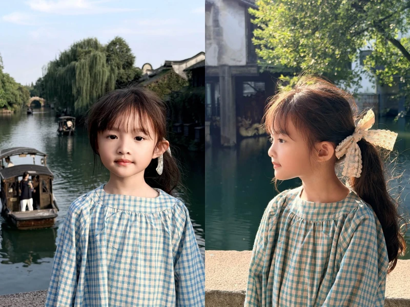 [GALLERY] Con gái Đông Nhi - Ông Cao Thắng hóa nàng thơ nhí giữa Ô Trấn