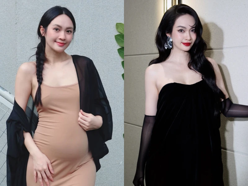 [GALLERY] Vũ Thúy Quỳnh tự tin khoe bụng bầu những tháng cuối thai kỳ