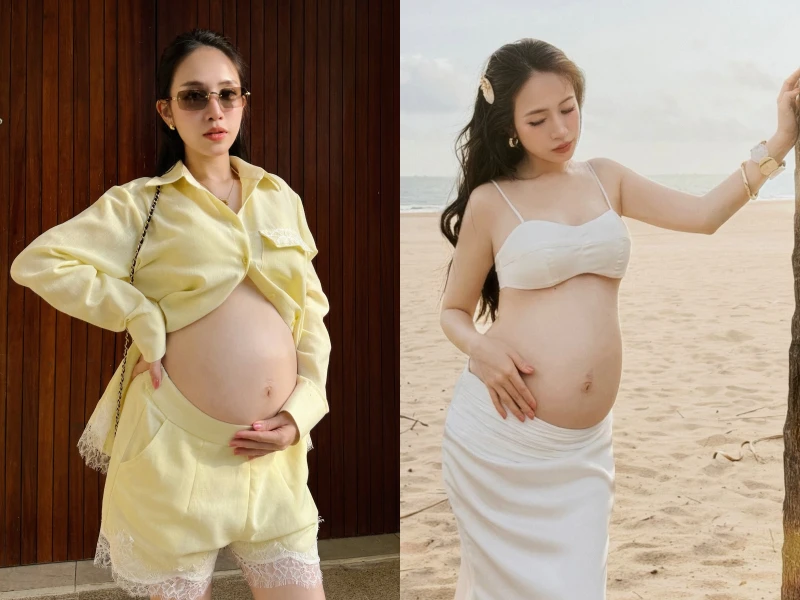 [GALLERY] Con gái Minh Nhựa khoe ảnh bầu lần 5 đẹp rạng rỡ