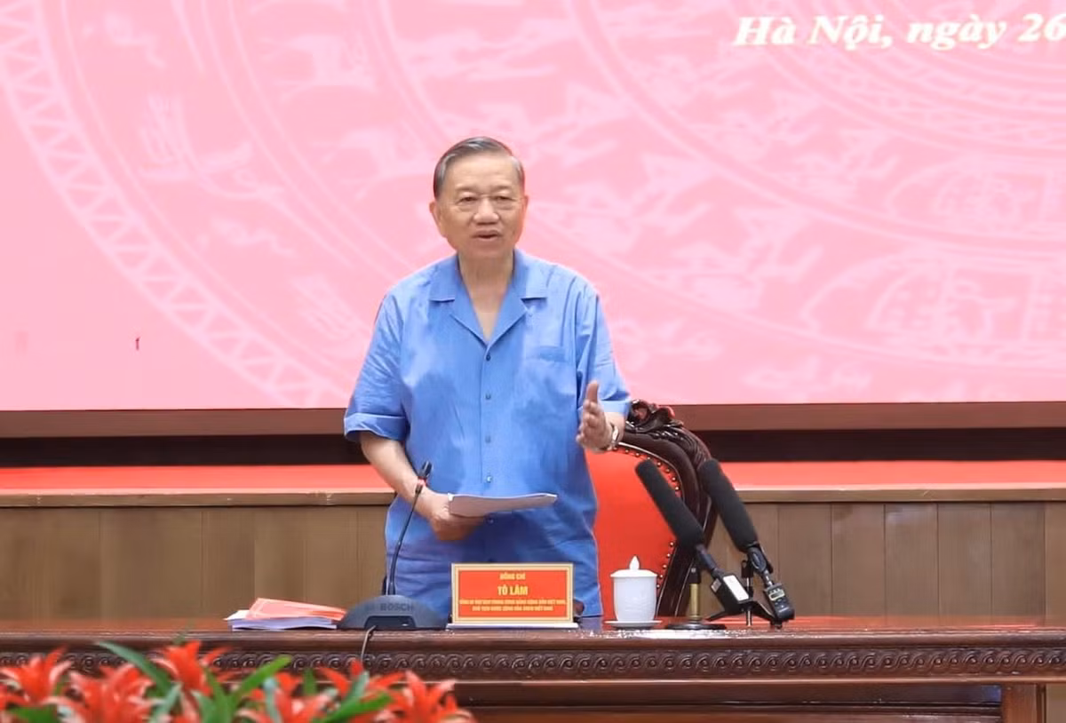 Tổng Bí thư, Chủ tịch nước Tô Lâm phát biểu tại hội nghị. Ảnh: PV.