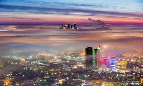 Ngắm thủ đô Moscow đẹp kỳ ảo nhìn từ trên cao 