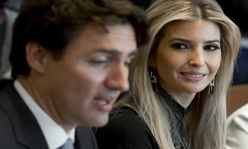 Con gái Tổng thống Trump “đắm đuối” nhìn Thủ tướng Canada 