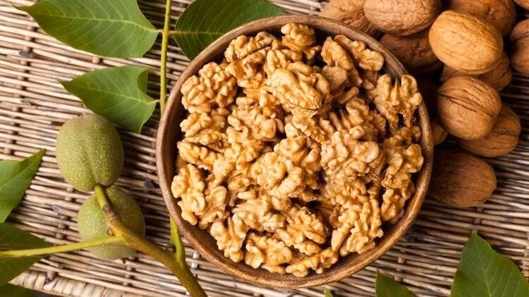 Trong số đó, hạt óc chó được xem là “ứng cử viên” hàng đầu nhờ hàm lượng omega-3 dồi dào. Đây là loại axit béo có đặc tính chống viêm, giúp làm chậm tiến triển của thoái hóa điểm vàng do tuổi tác (AMD) và hỗ trợ cải thiện tình trạng khô mắt. Ảnh minh họa/ Nguồn internet