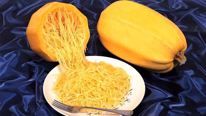 Bí sợi mì chứa nhiều chất xơ không hòa tan, có tác dụng tăng khối lượng phân và thúc đẩy nhu động ruột. Điều này giúp thức ăn di chuyển trơn tru qua đường tiêu hóa, phòng ngừa táo bón và cải thiện sức khỏe đường ruột tổng thể. Không chỉ vậy, chất xơ trong bí còn nuôi dưỡng các vi khuẩn có lợi, duy trì hệ vi sinh khỏe mạnh. Ảnh minh hoạ