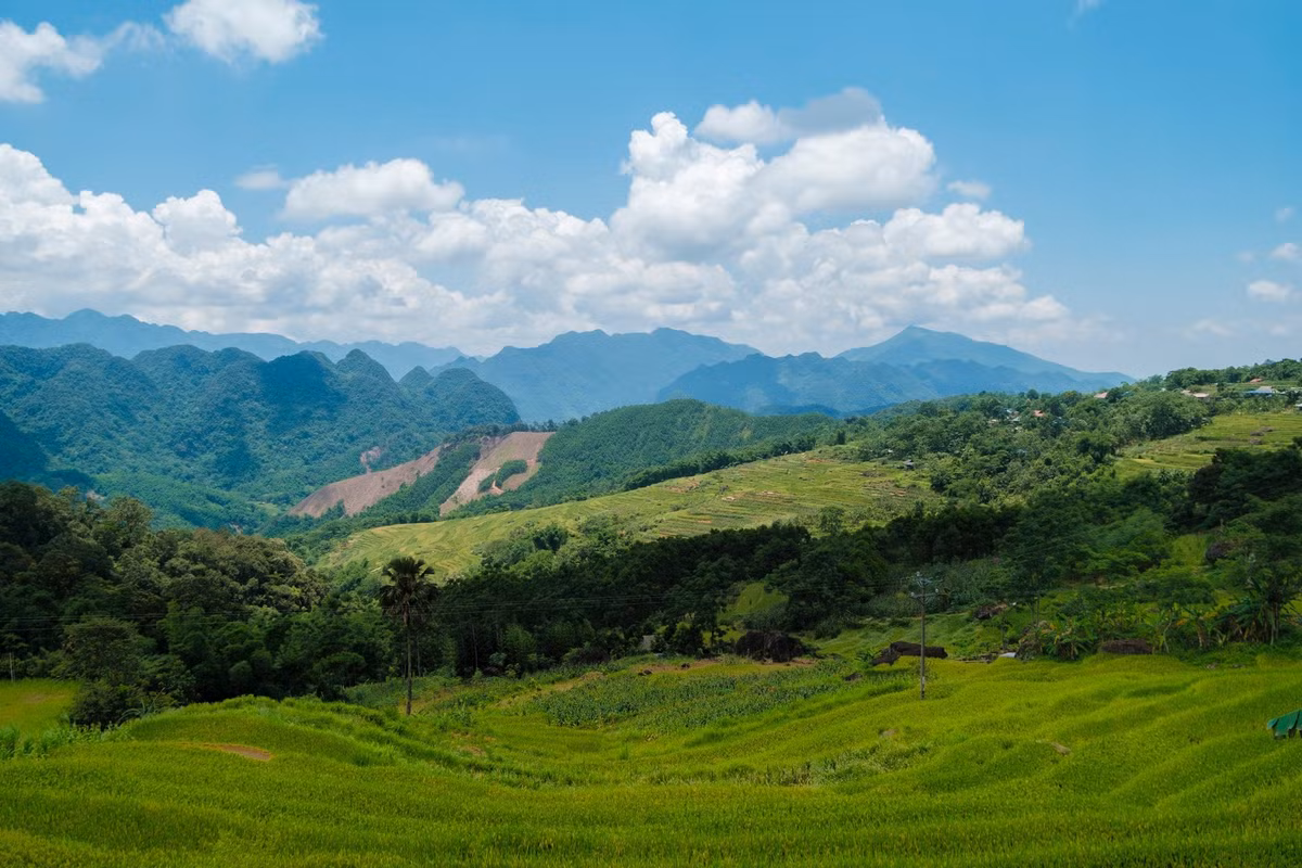 Đối với những du khách yêu thích sự khám phá và muốn hòa mình vào thiên nhiên hoang sơ, tour trekking 3 ngày 2 đêm của Duy Anh Travel là lựa chọn tuyệt vời. Trong hành trình này, du khách sẽ tham gia các hoạt động trekking qua những ngọn núi, thăm các bản làng của người Thái và thưởng thức các món ăn đặc sản địa phương. Ảnh Check in Vietnam