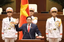 Trưởng ban Dân vận Trung ương dẫn đoàn đại biểu chúc mừng Thủ tướng Chính phủ Phạm Minh Chính