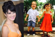 Hồng Nhung cho hai con thăm Công viên Thủ Lệ