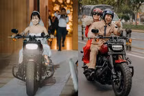 Cô dâu Việt cưỡi Harley Davidson hơn 750 triệu "đưa chàng về dinh"