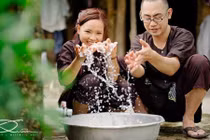 Cặp Việt-Nhật gây ấn tượng với ảnh cưới đậm chất Nam Bộ