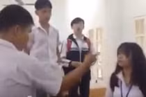 Nam sinh Sơn La tát bạn gái đôm đốp trong lớp học
