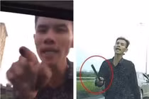 Video: Tài xế cầm gậy sắt, hung hãn đập phá xe trên đường