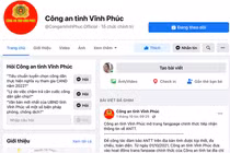 Xác định danh tính kẻ tấn công Fanpage Công an tỉnh Vĩnh Phúc