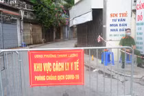 Cận cảnh nơi phong tỏa liên quan 21 ca mắc COVID-19 ở Hà Nội