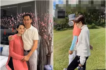 Lộ loạt ảnh 'anh nương tựa' cầm tay hôn má Hiền Hồ